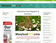 Tablet Screenshot of marylandpet.com